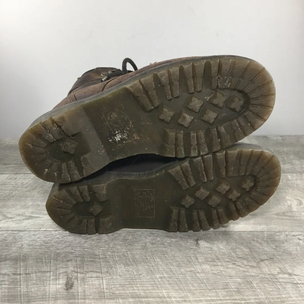 Mens Dr Martens DM242 Industrial Air Wair Steel Toe Leather Holkham Boots Size 9